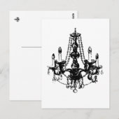 Chandelier Elegance ~ Postcard Postkarte (Vorne/Hinten)