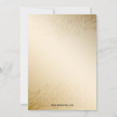 Chandelier Gold elegante Corporate Party Einladung (Rückseite)