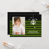 Chandelier Halloween-Fotokarte Karte (Vorderseite/Rückseite Beispiel)