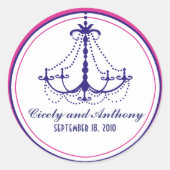 Chandelier Monogram Sticker (Vorderseite)