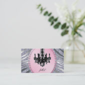 Chandelier Real Anwesen Agent Zebra Glitzer Visitenkarte (Stehend Vorderseite)