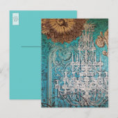 Chandelier Romance ~ Postcard Postkarte (Vorne/Hinten)