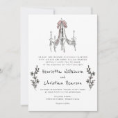 Chandelier Romantic Blush Pink Bow Formal Wedding (Vorderseite)