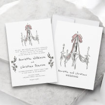 Chandelier Romantic Blush Pink Bow Formal Wedding