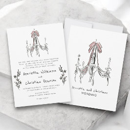 Chandelier Romantic Blush Pink Bow Formal Wedding