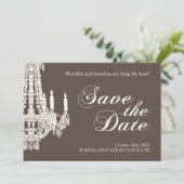 Chandelier Save the Date Einladung (Stehend Vorderseite)