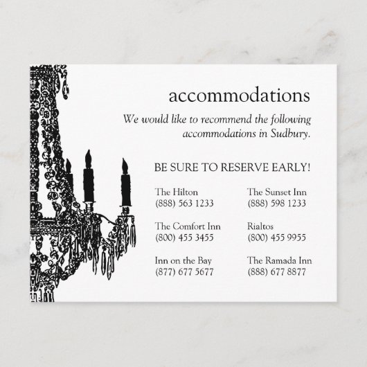 Chandelier Save the Date Einladung (Vorderseite)