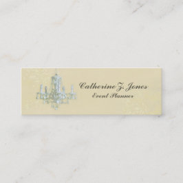 Chandelier Skinny Business Card - Cream Mini Visitenkarte