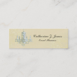 Chandelier Skinny Business Card - Cream Mini Visitenkarte