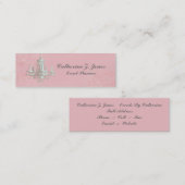 Chandelier Skinny Business Card - Rosa Mini Visitenkarte (Vorne/Hinten)