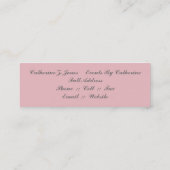 Chandelier Skinny Business Card - Rosa Mini Visitenkarte (Rückseite)