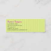 Chandelier Skinny Template Mini Visitenkarte (Rückseite)