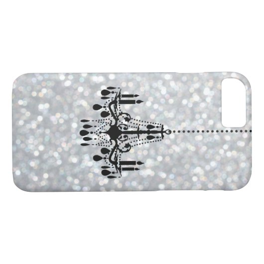 Chandelier Sparkle Silver iPhone 7 Fall Case-Mate iPhone Hülle (Rückseite (Horizontal))