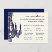 Chandelier-Unterkunftskarten Begleitkarte (Vorne/Hinten)