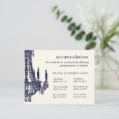 Chandelier-Unterkunftskarten Begleitkarte (Stehend Vorderseite)