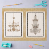 Chandelier Vintage französische Architektur Zeichn Seidenpapier (Basteln)