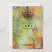 Chandelier Watercolor Barn Wedding Einladung (Rückseite)