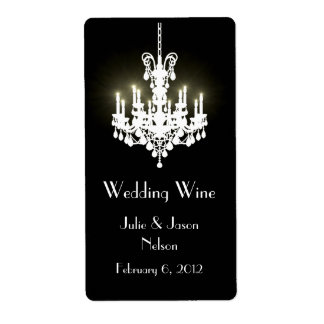 Chandelier Wedding Mini Wine Labels