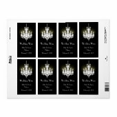 Chandelier Wedding Mini Wine Labels (Vorne)