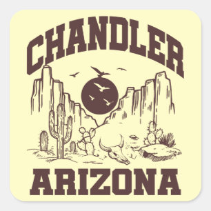 Chandler, Arizona Quadratischer Aufkleber