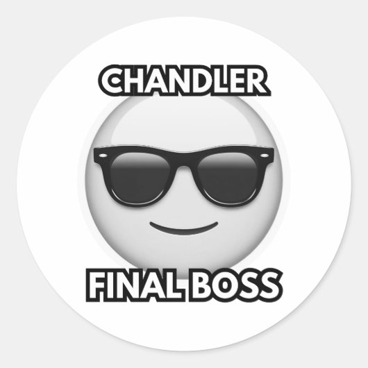 Chandler Endgegner Cool Emoji Sticker (Vorderseite)