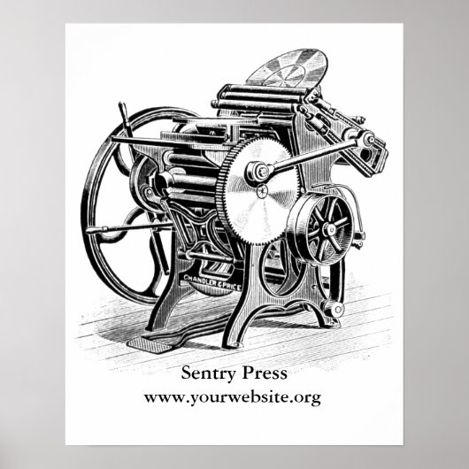 Chandler & Price Letterpress Poster (Vorne)