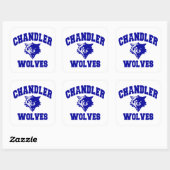 Chandler Wolves Quadratischer Aufkleber (Blatt)