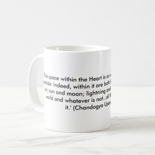 Chandogya Upanishad 8.1.3 Tasse (Vorderseite Links)