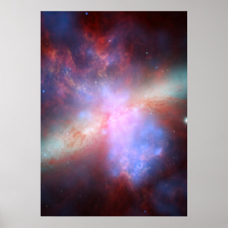 Chandra:Hubble:Spitzer-Röntgenaufnahme:Sichtbar:In Poster