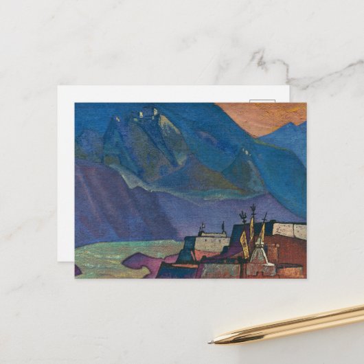 Chandra River by Nicholas Roerich Postkarte (Vorderseite/Rückseite Beispiel)