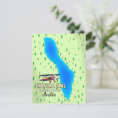 Chandra Taal Himachal Pradesh Indian Lake Map (Stehend Vorderseite)