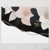 Chanel-inspiriert DreisfFold-Hochzeitsprogramm (Rückseite)