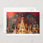 Chang Mai Buddhist Tempel Thailand Gold Buddha Postkarte (Vorne/Hinten)