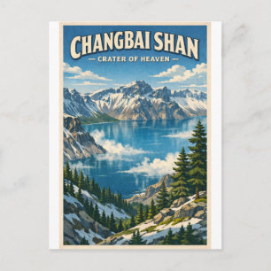 Changbai-Gebirge China Retro-Reise 2026 Postkarte