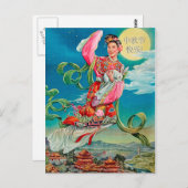 Chang'e 嫦 glücklich 娥 Mitte des Herbstes 中 秋 节 快 乐 Postkarte (Vorne/Hinten)
