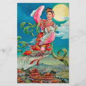 Chang'e 嫦 zum Mond fliegen 娥 chinesische Mondgötti Briefpapier (Vorderseite)