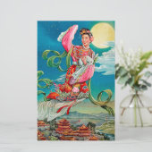 Chang'e 嫦 zum Mond fliegen 娥 chinesische Mondgötti Briefpapier (Stehend Vorderseite)