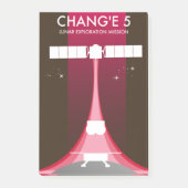 Chang'e 5 Lunar Erkundungsmission Post-it Klebezettel (Vorderseite)