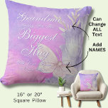 Change ALL TEXT  Send Biggest Hug for Mom Grandma  Kissen<br><div class="desc">Send your Biggest Hug to Mom or Grandma or Auntie or anyone you love. Change Any or the Text to make it special to you - see my store for more great gift ideas.</div>