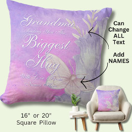 Change ALL TEXT  Send Biggest Hug for Mom Grandma  Kissen