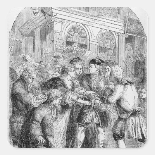 Change Alley Quadratischer Aufkleber (Vorderseite)