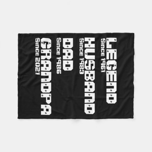 Change Any Detail Legend Husband Dad Grandpa Fleecedecke (Vorderseite (Horizontal))