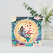 Chang'e auf dem Mond Mitte des Herbstes Einladung (Stehend Vorderseite)