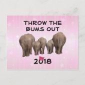 Change Date to 2020 Pink Hat Throw the Bums Out Postkarte (Vorderseite)
