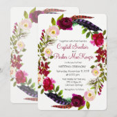 CHANGE FARBE - Einladung zur Hochzeit von Burgund- (Vorne/Hinten)