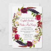 CHANGE FARBE - Einladung zur Hochzeit von Burgund- (Vorderseite)