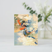 Chang'e fliegt zum Mond Postkarte (Stehend Vorderseite)