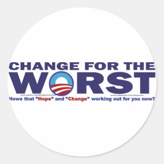 cHANGE-FOR-WORST Runder Aufkleber