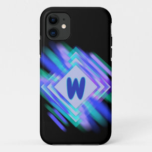 Change Initial, Soft Blue Aqua Diamonds Case-Mate iPhone Hülle