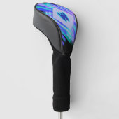 Change Initial, Soft Blue Aqua Diamonds Golf Headcover (angewinkelt)